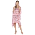 thumbnail image 1 of Moomaya WoMen's Short Hoodie Kaftan Loose Tunic Kimono Sleeve Mini Beach Cover Up Dress, 1 of 7
