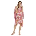 thumbnail image 1 of Moomaya WoMen's Short Hoodie Kaftan Loose Tunic Kimono Sleeve Mini Beach Cover Up Dress, 1 of 7
