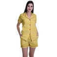 thumbnail image 1 of Moomaya WoMen's Short Sleeve Button Sleepwear Shorts Shirt Pj Set Nightwear, 1 of 6