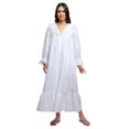 thumbnail image 1 of Moomaya WoMen's Solid V-Neck Sleepwear Cotton Spaghetti Strap Nightdress, 1 of 5