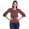 thumbnail image 1 of Moomaya Women Blouses Tops Fashion Printed Flared Sleeve Dress Casual Clothing, 1 of 5