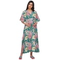 thumbnail image 1 of Moomaya Women Button Down Cotton Summer Maternity Kimono Sleeve Kaftan Dress, 1 of 5