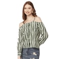 thumbnail image 1 of Moomaya Women Printed Long Sleeves Top, Off Shoulder Front Buttoned Shirt, 1 of 8