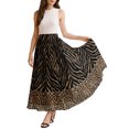 thumbnail image 1 of Moomaya Women's Chiffon Maxi Skirt with Lining - 40" Long Printed Skirt for Beach, Summer Outfits, High Waist Flowy Skirt, 1 of 7