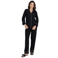 thumbnail image 1 of Moomaya Women's Cotton Jersey Pajama Set - Ultra-Soft, Button-Down Sleepwear With Notch Lapel Shirt, 1 of 8