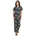 thumbnail image 1 of Moomaya Women's Cotton Printed Pajama Set - Soft Button-Down Night Suit With Short Sleeves, 1 of 8