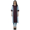 thumbnail image 1 of Moomaya Women's Ethnic Clothing Long Straight Punjabi Kurta For Women Indian Casual Dress, 1 of 6