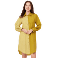 thumbnail image 1 of Moomaya Women's Printed Button Down Shirt Dress, Cuffed Sleeves Collared Dress, 1 of 8