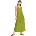 thumbnail image 1 of Moomaya Women's Printed Cut Out Halter Dress, Sleeveless Maxi V-Neck Dress, 1 of 8