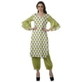 thumbnail image 1 of Moomaya Women's Printed Indian Ethnic Clothing Set-Printed Kurta w/ Pants, Designer Tunic Dress, 1 of 9