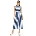 thumbnail image 1 of Moomaya Women's Printed Jumpsuit, Round Neck Sleeveless Wide Leg Cotton Jumpsuits, 1 of 7