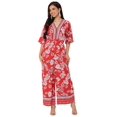 thumbnail image 1 of Moomaya Women's Printed Jumpsuit, V-Neck Wide Leg Loose Boho Style Jumpsuits, 1 of 9