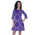 thumbnail image 1 of Moomaya Women's Printed Round Neck FlareDressW/ Buttons Short Casual SummerDresses, 1 of 5