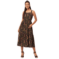 thumbnail image 1 of Moomaya Women's Printed Sleeveless Chic Dress, Square Neck, Strap Midi Dress, 1 of 8