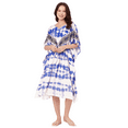 thumbnail image 1 of Moomaya Women's Printed Viscose Kaftan Dress, Round Neck, Asymmetric Hem Midi Dress, 1 of 7