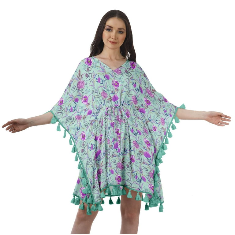 Women Casual Swimwear Swimsuit Cover Up Short Beach Dress Caftan