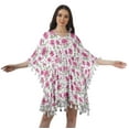 thumbnail image 1 of Moomaya Women's Short Tassel Kaftan Casual Swimwear Swimsuit Cover Up Short Beach Caftan Dress, 1 of 7