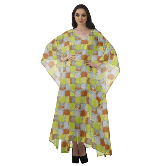 Moomaya Women's Swimsuit Cover up Caftan Swimwear Sheer Turkish Kaftans Beach Long Dress