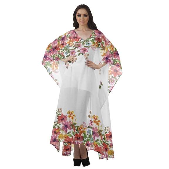 Moomaya Women's Swimsuit Cover up Caftan Swimwear Sheer Turkish Kaftans Beach Long Dress