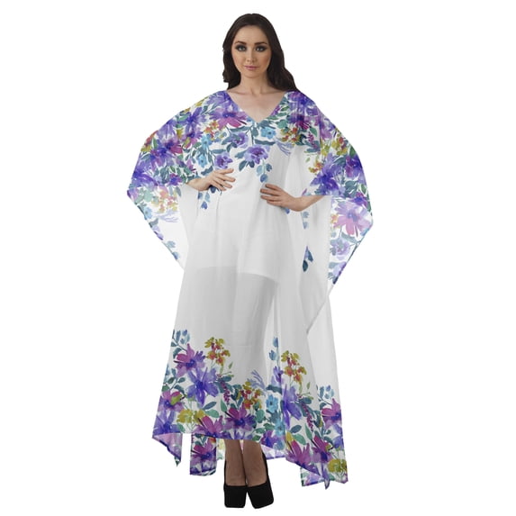 Moomaya Women's Swimsuit Cover up Caftan Swimwear Sheer Turkish Kaftans Beach Long Dress