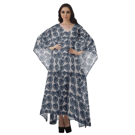 Moomaya Women's Swimsuit Cover up Caftan Swimwear Sheer Turkish Kaftans Beach Long Dress