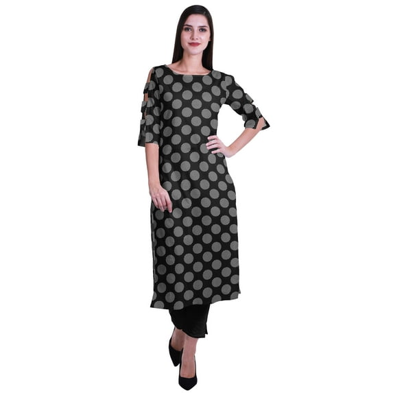 Moomaya Womens 2-Piece Cotton Printed Kurta With Pants Indian Ethnic Suit Dress