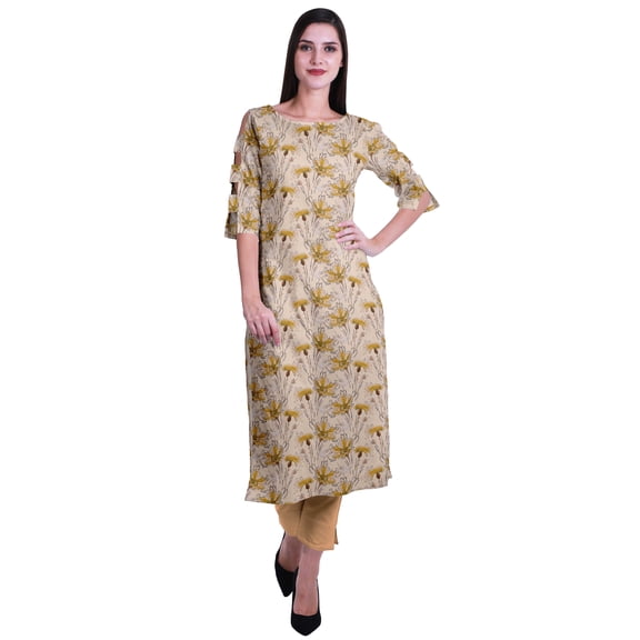 Moomaya Womens 2-Piece Cotton Printed Kurta With Pants Indian Ethnic Suit Dress