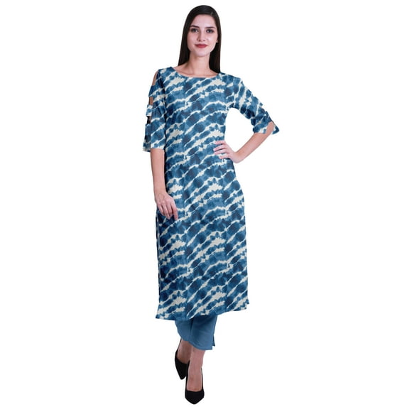 Moomaya Womens 2-Piece Cotton Printed Kurta With Pants Indian Ethnic Suit Dress