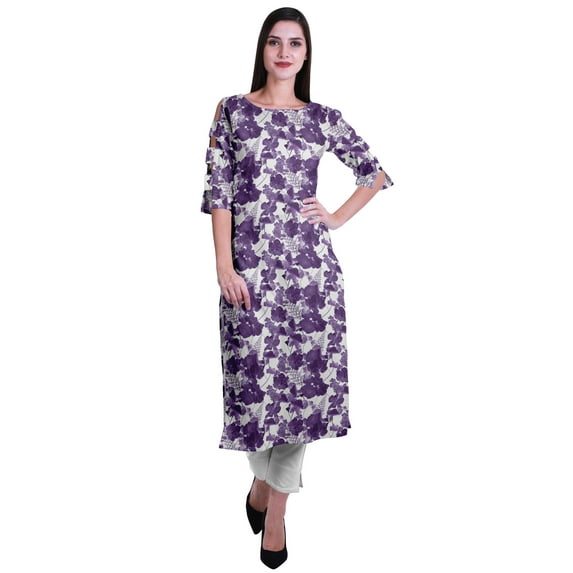 Moomaya Womens 2-Piece Cotton Printed Kurta With Pants Indian Ethnic Suit Dress
