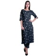 thumbnail image 1 of Moomaya Womens 2-Piece Cotton Printed Kurta With Pants Indian Ethnic Suit Dress, 1 of 7