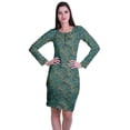 thumbnail image 1 of Moomaya Womens Full Sleeve Printed Midi Length Printed Bodycon Dress, 1 of 7