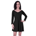 thumbnail image 1 of Moomaya Womens Full Sleeve Shift Dress w/ V neck Cotton Casual Summer Dresses - G1, 1 of 7