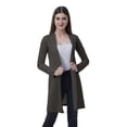thumbnail image 1 of Moomaya Womens Full Sleeves Shrug Open Front Long Lightweight Casual Cardigan, 1 of 7