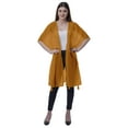 thumbnail image 1 of Moomaya Womens Georgette Shrug Open Front Long Sheer Coverup w/ Tassels, 1 of 7