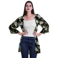thumbnail image 1 of Moomaya Womens Gerorgette Cover Ups For Swimwear Printed Long Sleeve Short Shrug, 1 of 5