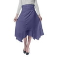 thumbnail image 1 of Moomaya Womens Handkerchief Hemline Midi Skirt High Waist Casual Summer Skirts, 1 of 6