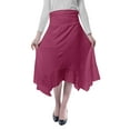 thumbnail image 1 of Moomaya Womens Handkerchief Hemline Midi Skirt High Waist Casual Summer Skirts, 1 of 6