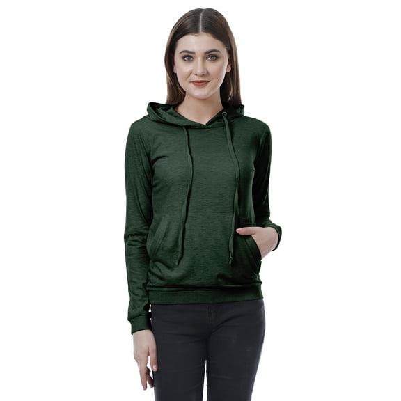 Moomaya Womens Hoodie Full Sleeves Top w/ Pockets Casual Soft Hoodies