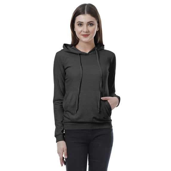 Moomaya Womens Hoodie Full Sleeves Top w/ Pockets Casual Soft Hoodies