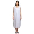 thumbnail image 1 of Moomaya Womens Lace Border Sleepwear For Ladies Button Placket Nightdress, 1 of 5