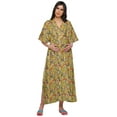 thumbnail image 1 of Moomaya Womens Long Maternity Kimono Sleeves Button Down Maxi Dress Kaftan, 1 of 5