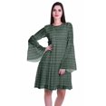 thumbnail image 1 of Moomaya Womens Long Sleeve Printed Knee Length Dress Flared Flowy Summer Dress, 1 of 6