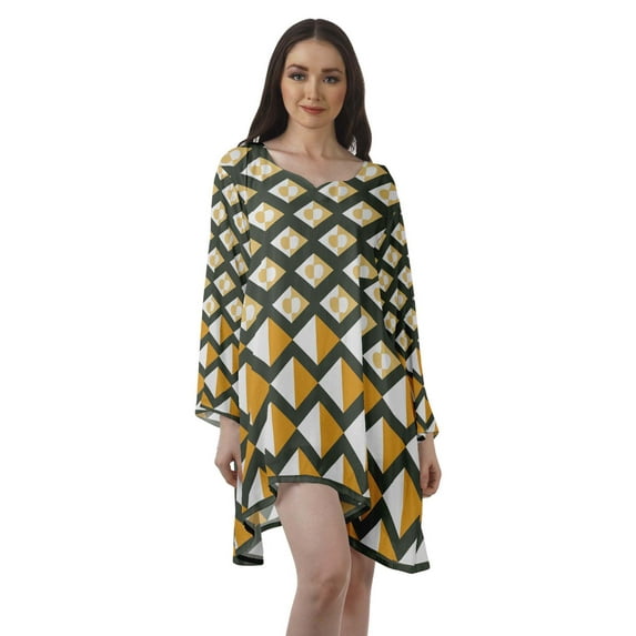 Moomaya Womens Long Sleeve Tunic Tops Printed Long Sleeve Dresses Girls