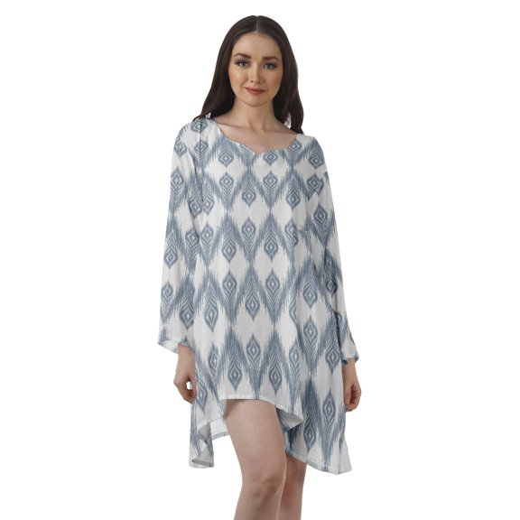 Moomaya Womens Long Sleeve Tunic Tops Printed Long Sleeve Dresses Girls