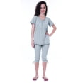 thumbnail image 1 of Moomaya Womens Nightwear Set Capri Cotton Sleepwear 2 Pcs Nightdresses, 1 of 6