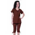 thumbnail image 1 of Moomaya Womens Nightwear Set Capri Cotton Sleepwear 2 Pcs Nightdresses, 1 of 6