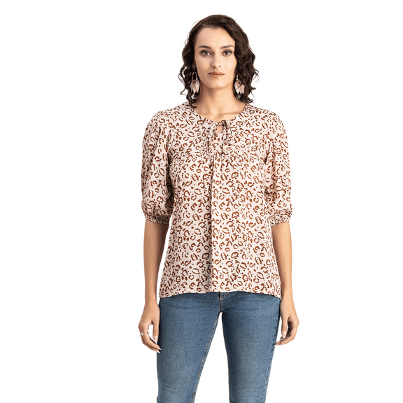 Moomaya Womens Oversize Viscose Tunic Top, Lantern Sleeves Summer Top