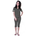 thumbnail image 1 of Moomaya Womens Plain Nightwear Set w/ Capri Cotton Sleepwear 2 Pcs Nightdresses-PKR, 1 of 7