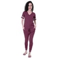 thumbnail image 1 of Moomaya Womens Plain Nightwear Set w/ Pyjama Cotton Sleepwear 2 Pcs Nightdresses, 1 of 8
