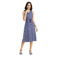 thumbnail image 1 of Moomaya Womens Printed Button Down Midi, Sleeveless Tie-Up Waist Casual Dress, 1 of 9